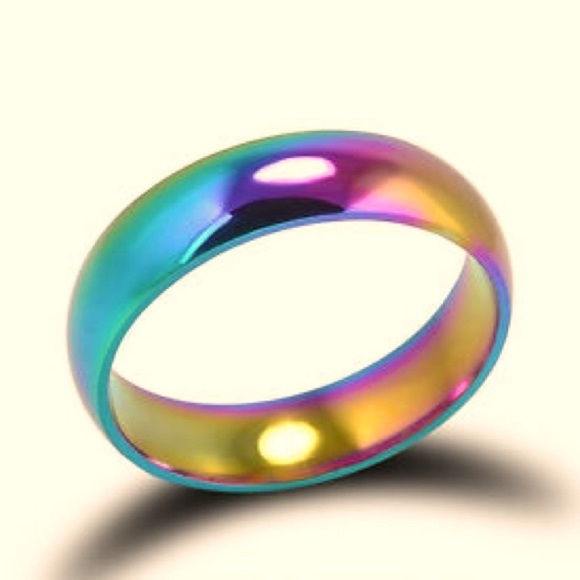 Titanium ring NWT rainbow metallic/size 9 - Picture 2 of 3